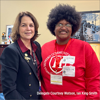 Delegate Courtney Watson, Ian King-Smith