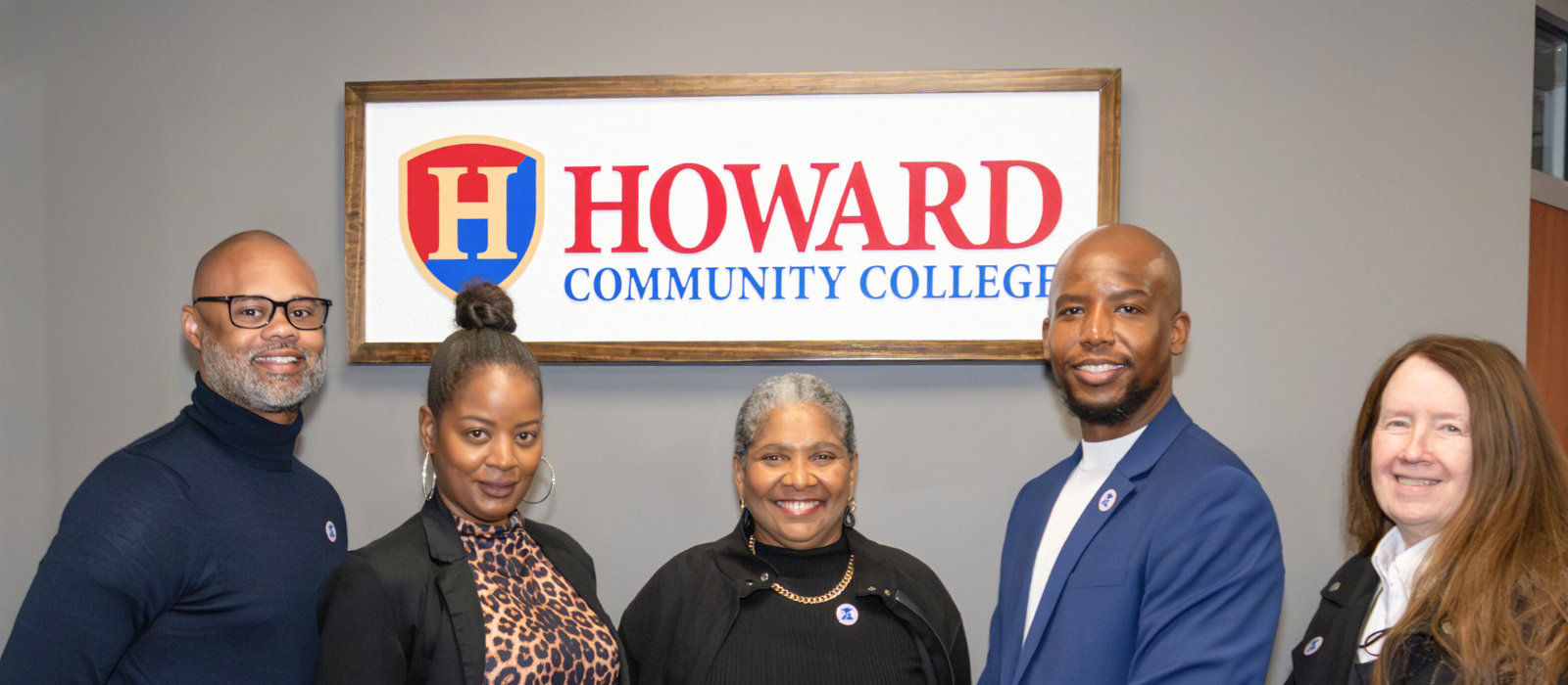 From left to right (HCC's Vice President of External Affairs, Communications & Advancement Jarrett Carter Sr., Associate Vice President of Enrollment Services Tamika D. Bybee, Associate Director of Parent Scholars Brooke Barrick, and Associate Vice President for Advising and Retention Jarell Anderson)