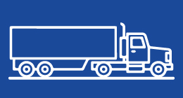 Icon of a Class A commercial truck representing the Class A CDL program.