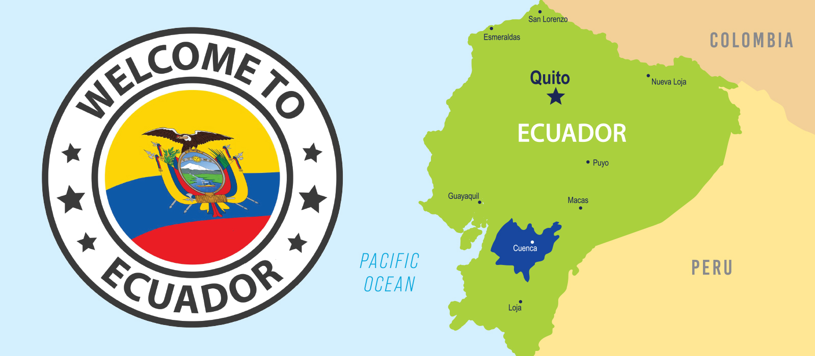 Map depicting location of Cuenca Ecuador