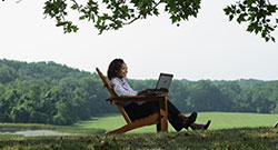studying outside