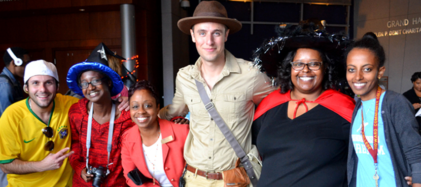 Students at the Halloween Costume Contest